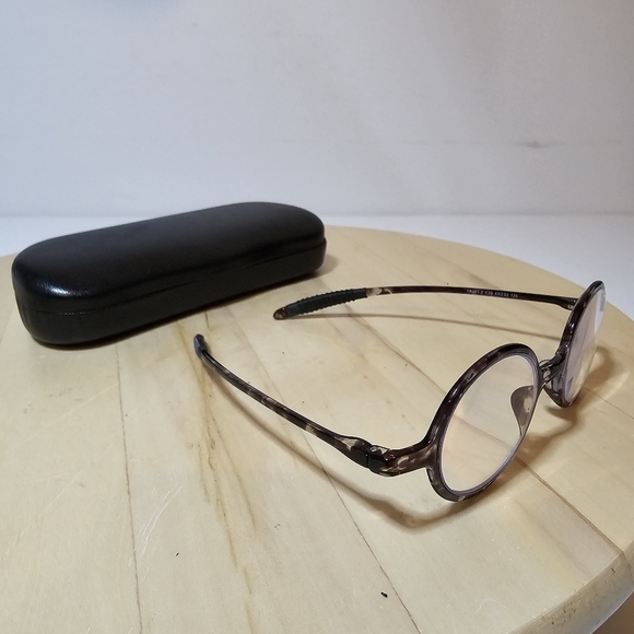 TR90 Italy Deigned +2.75 Tortoise Color Round Frames Only TR281-2 C26 43-22-135 - Picture 2 of 8